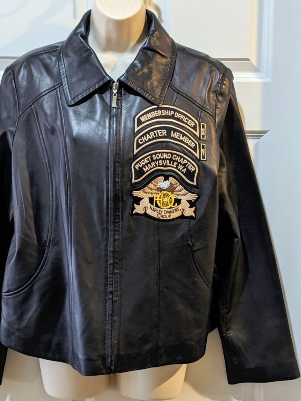 EUC Harley-Davidson Motorcycle Club LNR Nordstrom Women's Black Leather Jacket